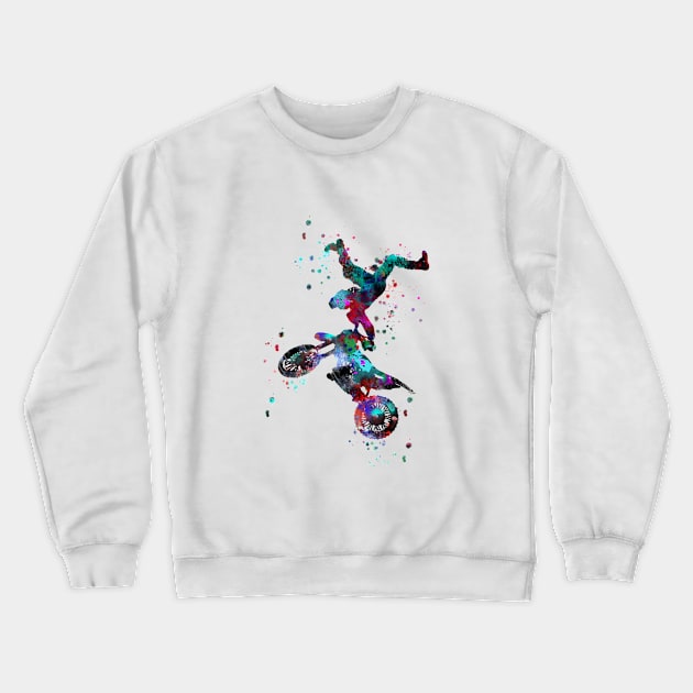 Motocross dirt bike Crewneck Sweatshirt by RosaliArt